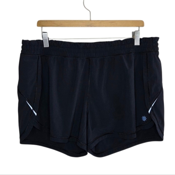 Athleta | Black Athletic Running Workout Shorts with Inner Lining Size XL - Picture 1 of 6